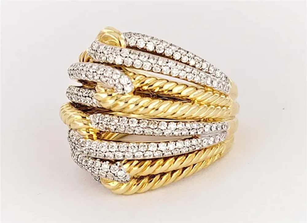 David Yurman Labyrinth Triple-Loop Diamond Ring Y… - image 3