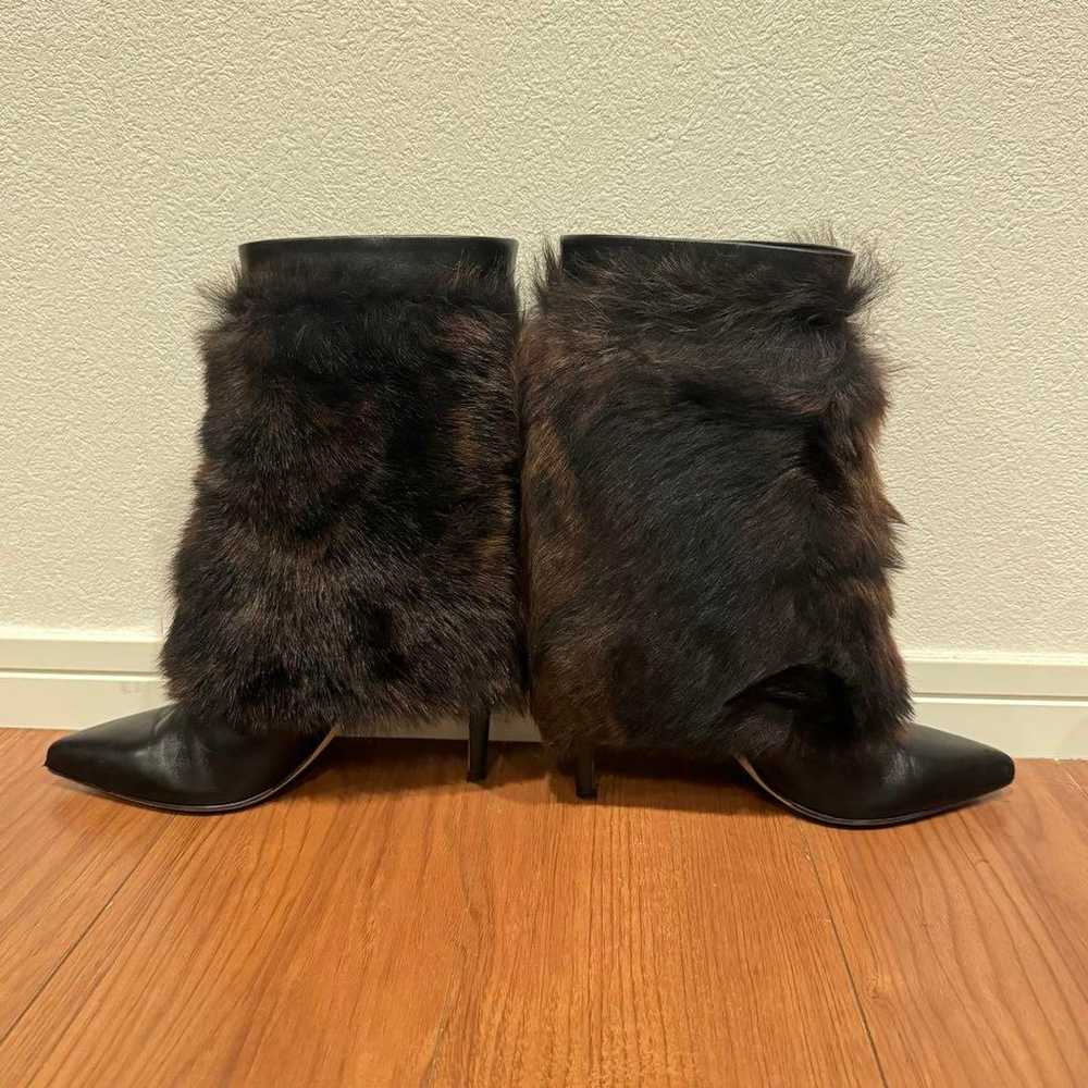 Sergio Rossi Fur Boots 37 Excellent condition Wit… - image 5