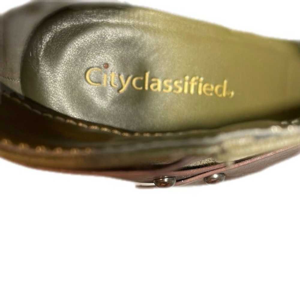 City Classified Womens Tan Faux Leather Almond To… - image 8