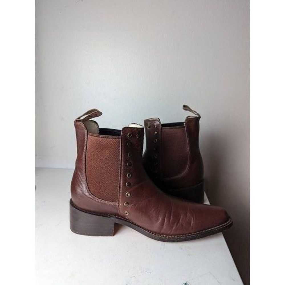 EL CANELO Brown Studded Ankle Boot Size 6 - image 7