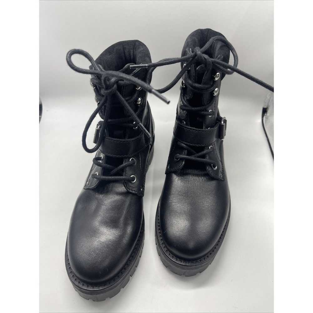 All Saints Paulina Black Leather Boots Sz 6 New W… - image 4