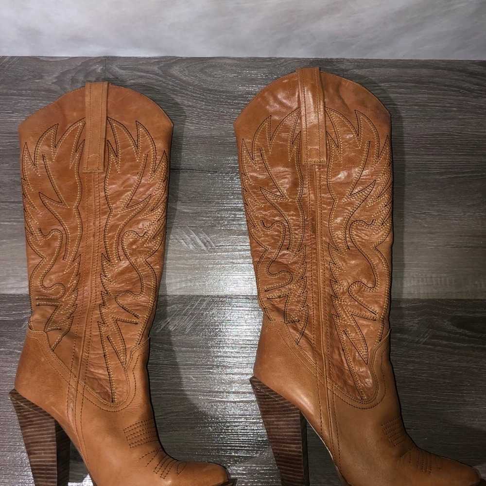 Jessica Simpson Alan Leather Cowboy Cowgirl Boots… - image 2