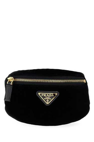 Prada Black Velvet Wrist Pouch