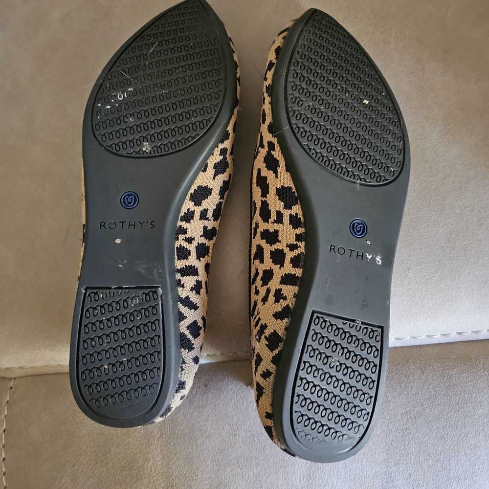 RARE RETIRED Rothys The Point Leopard Print Tan W… - image 11