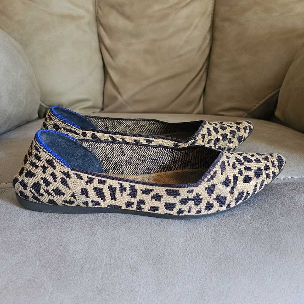 RARE RETIRED Rothys The Point Leopard Print Tan W… - image 1