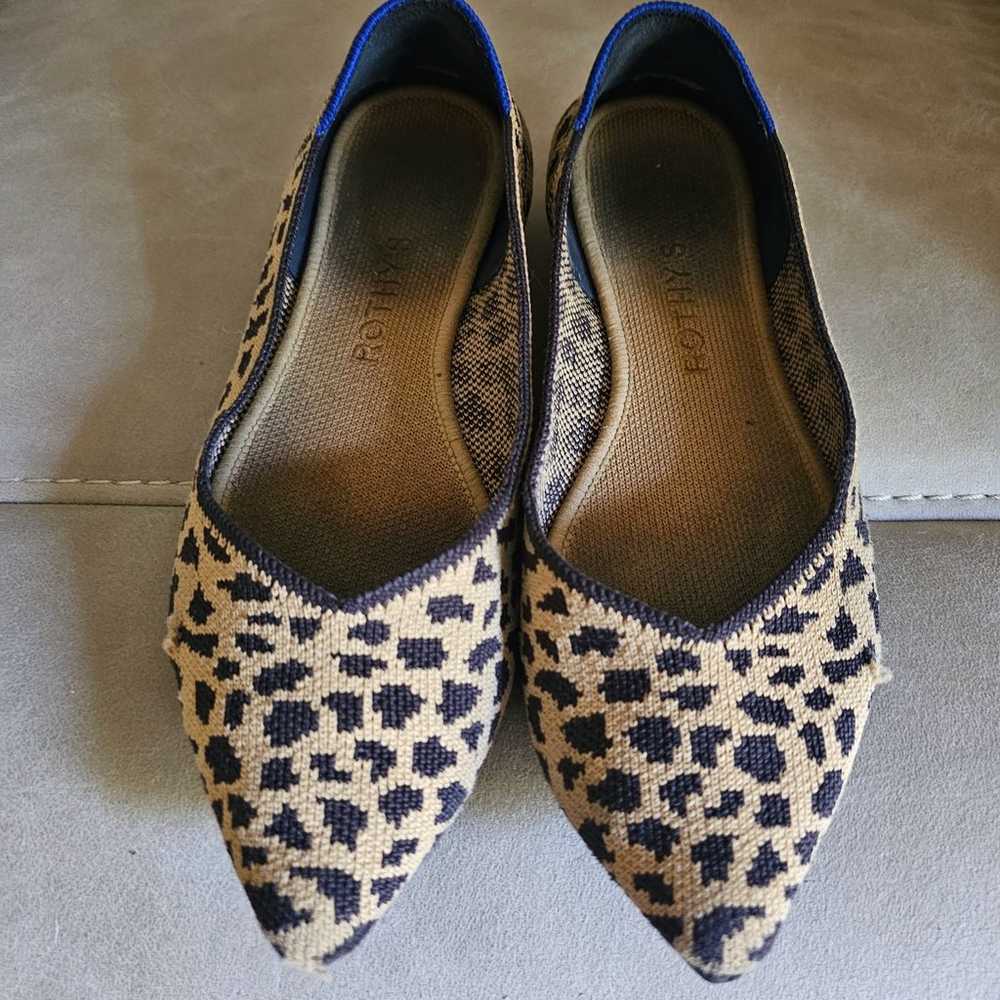 RARE RETIRED Rothys The Point Leopard Print Tan W… - image 6