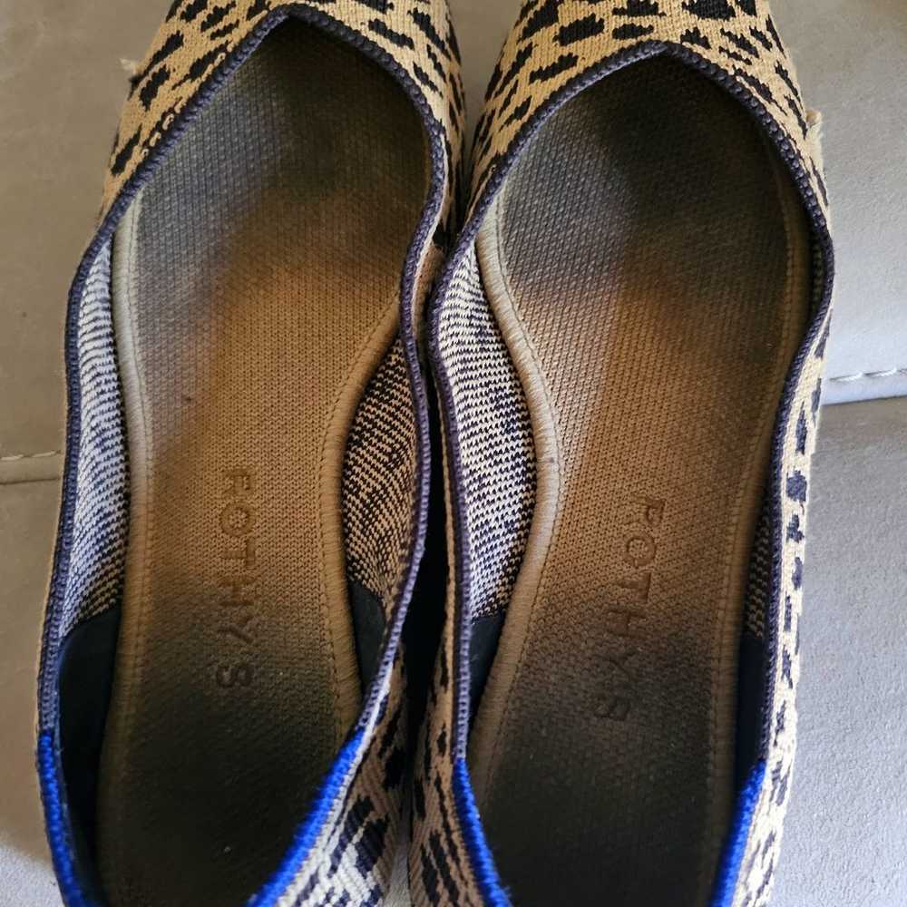 RARE RETIRED Rothys The Point Leopard Print Tan W… - image 8