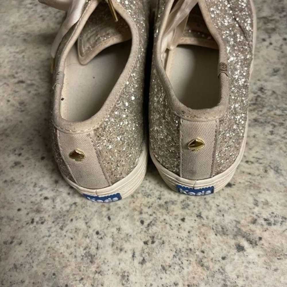 Keds x Kate Spade glitter white lace up sneakers - image 4