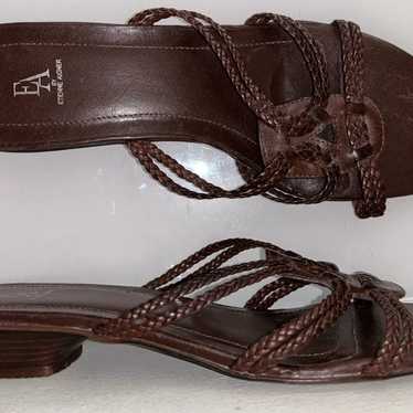 Etienne Aigner Womens Brown Slip On Sandals size 8 - image 1