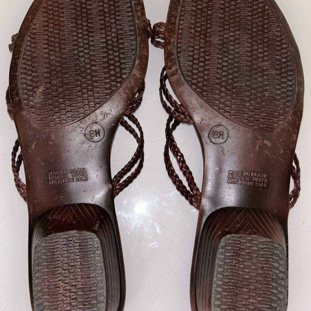 Etienne Aigner Womens Brown Slip On Sandals size 8 - image 4