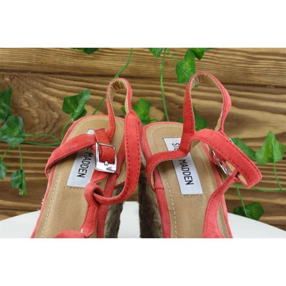 Steve Madden Sz 7 M Salmon Gladiator Suede Women … - image 3