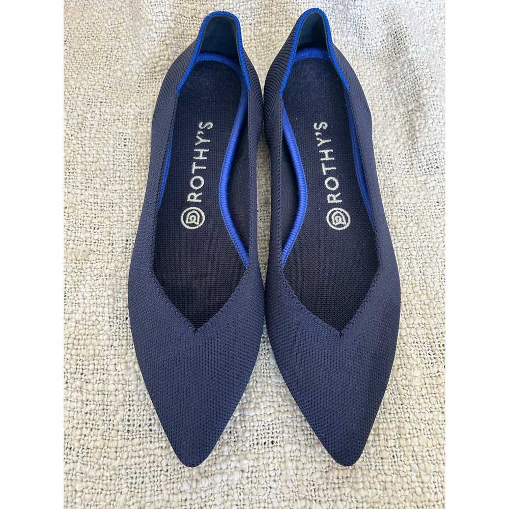 Rothy’s The Pointed Maritime Navy Blue Flats Size… - image 3