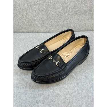 SAS Metro Loafers Black Leather Women's 7 Worn On… - image 1