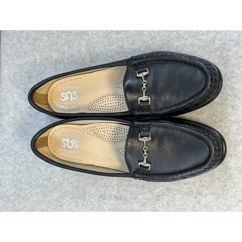 SAS Metro Loafers Black Leather Women's 7 Worn On… - image 6