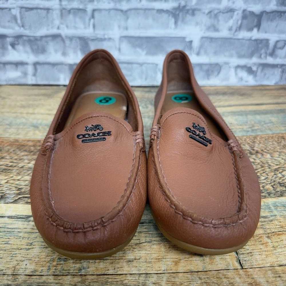 Coach Mary Lock Up Saddle Brown Slip On Driver Lo… - image 3