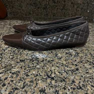 Paul Mayer quilted leather flats