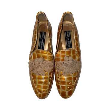 Vintage Stuart Weitzman Gold Patent Leather Giraf… - image 1