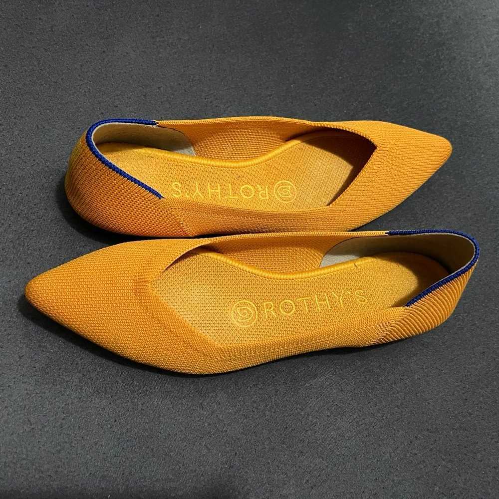 Rothy's Marigold Yellow The Point Flats Size 5 - image 2