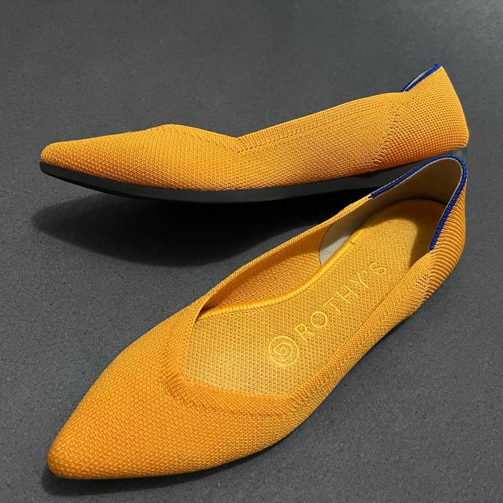 Rothy's Marigold Yellow The Point Flats Size 5 - image 3