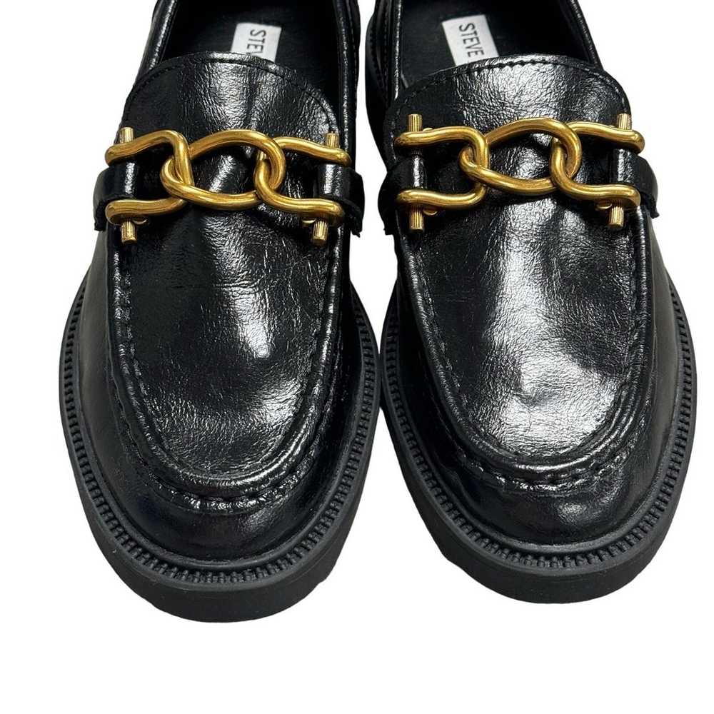 Steve Madden Karmine Black Leather Loafers NWOB - image 3