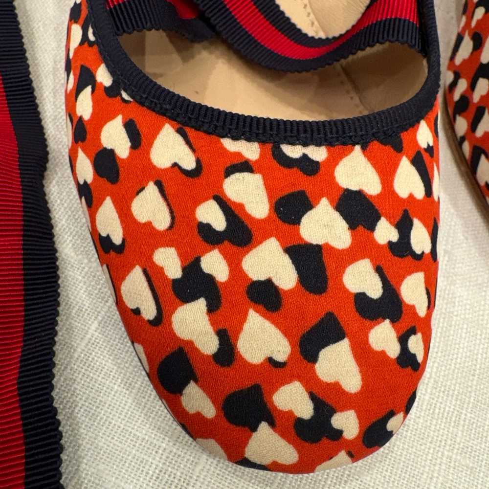 JCrew silk red heart print shoes - image 5