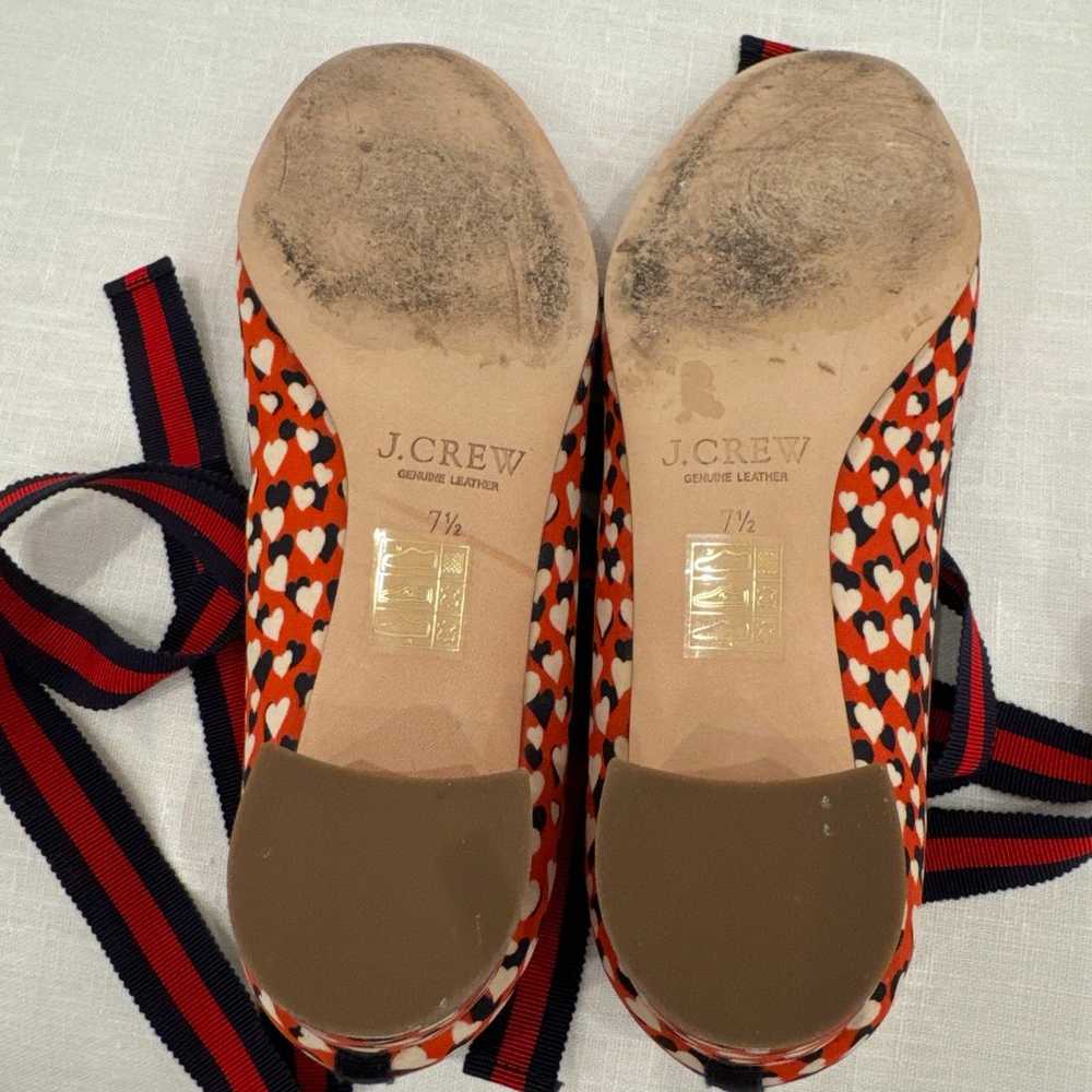 JCrew silk red heart print shoes - image 9