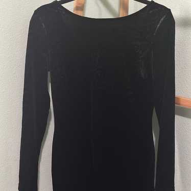 Vintage Caché black velvet top