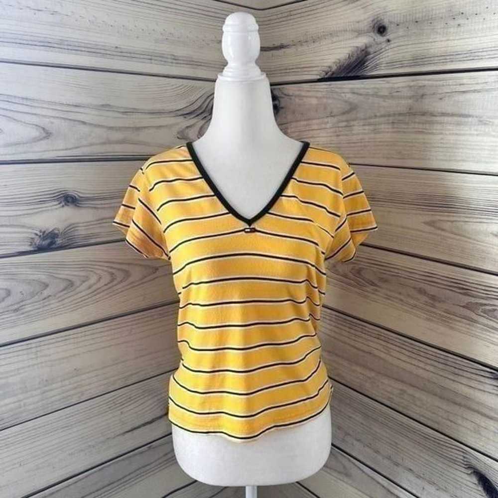 Vintage Tommy Hilfiger Tommy Jeans Yellow Striped… - image 1