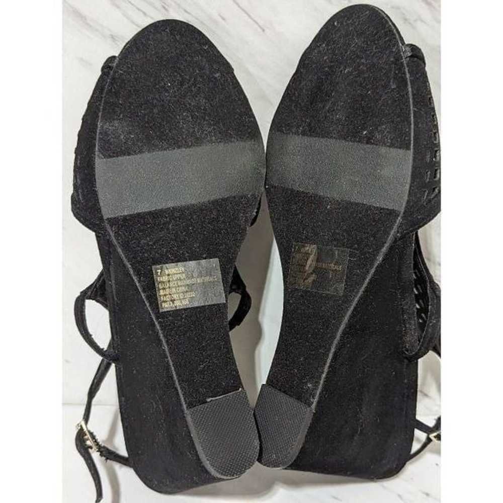 Material Girl Women's Black Wedge Heels Size 7 - image 4