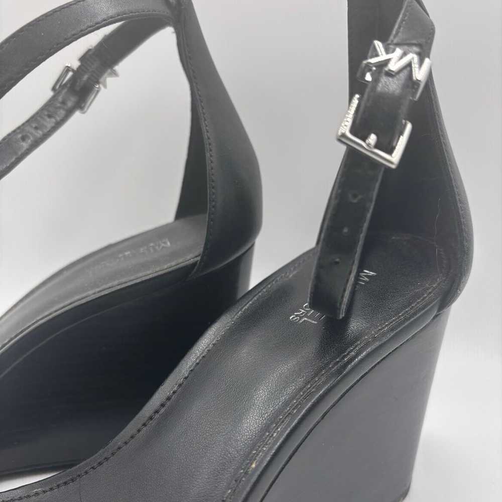 Michael Kors Black Wedge Leather Sandals - image 2