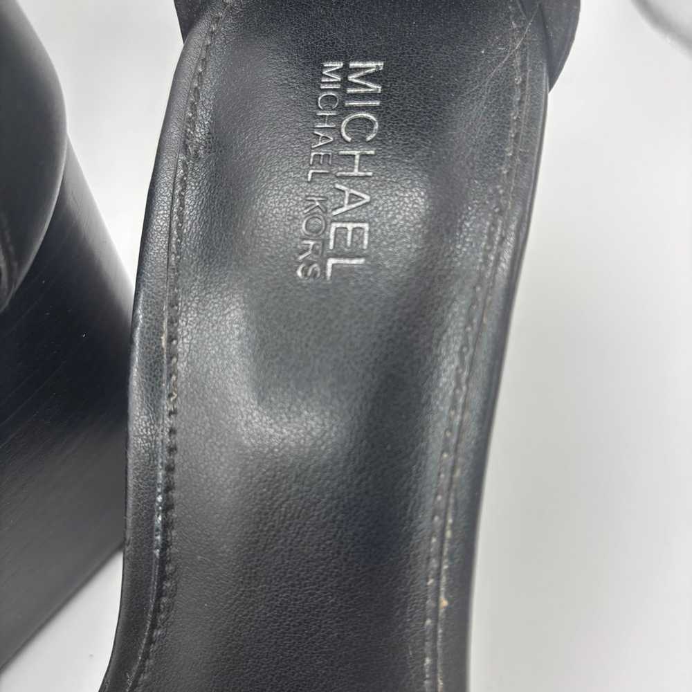 Michael Kors Black Wedge Leather Sandals - image 3