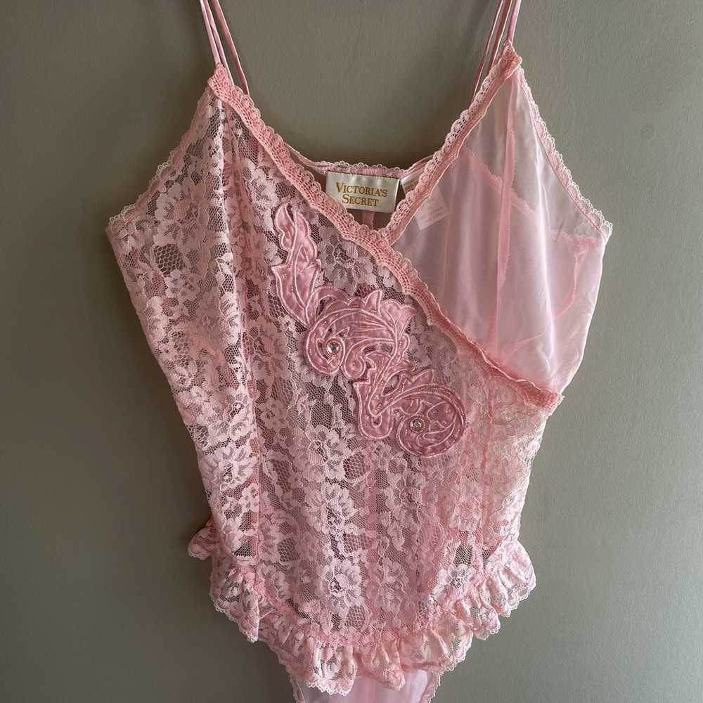 Vintage 80s Victorias Secret Coquette Laced Bodys… - image 2