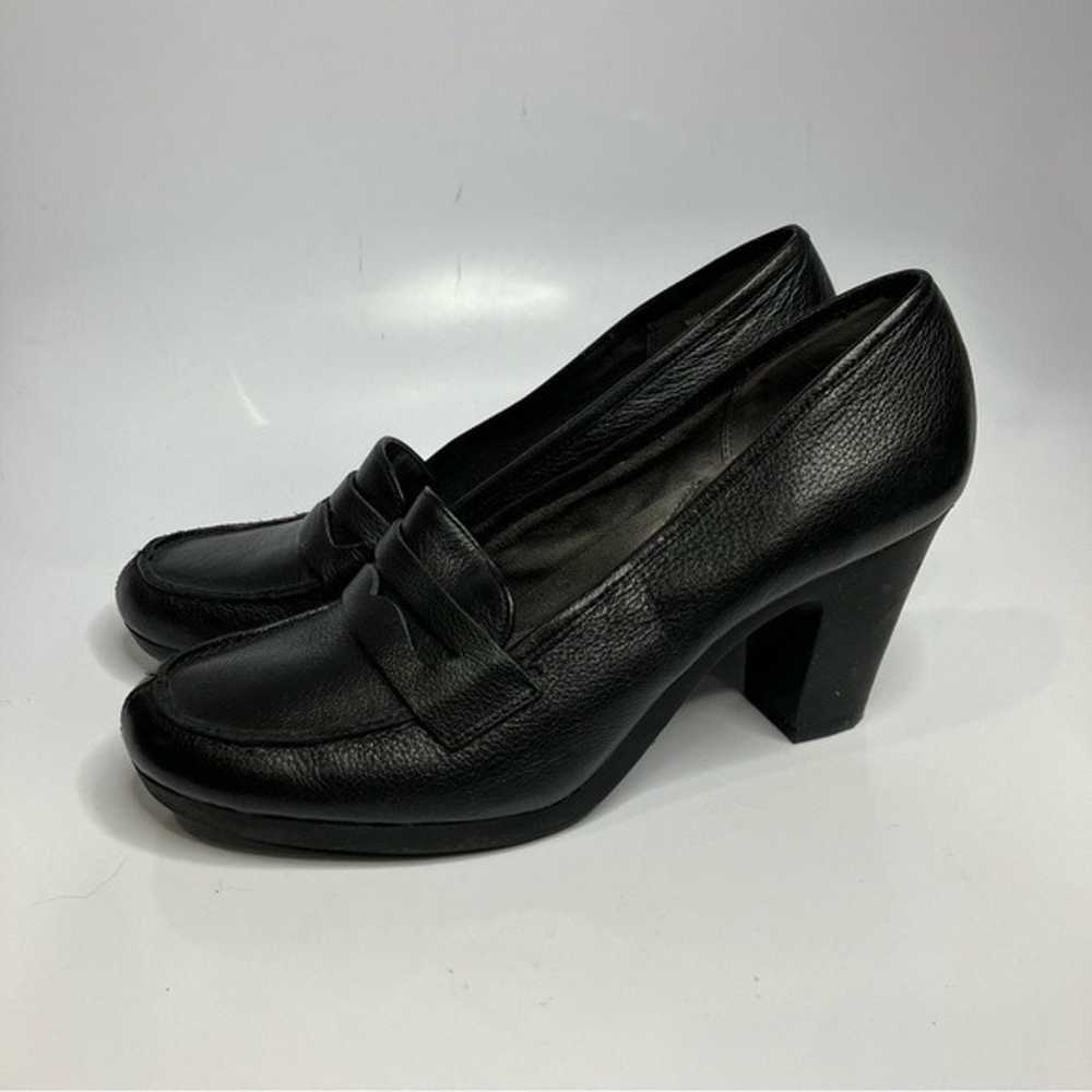 Aerosoles black loafer heels size 9.5 - image 4