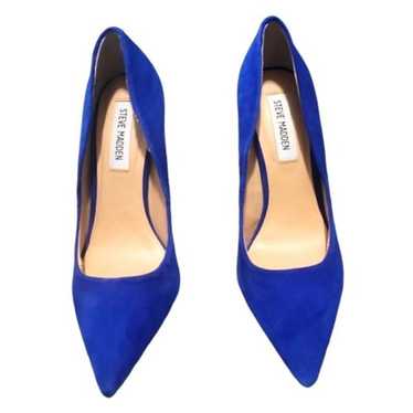 Steve Madden Women Blue Suede Pointed-toe Pumps Si