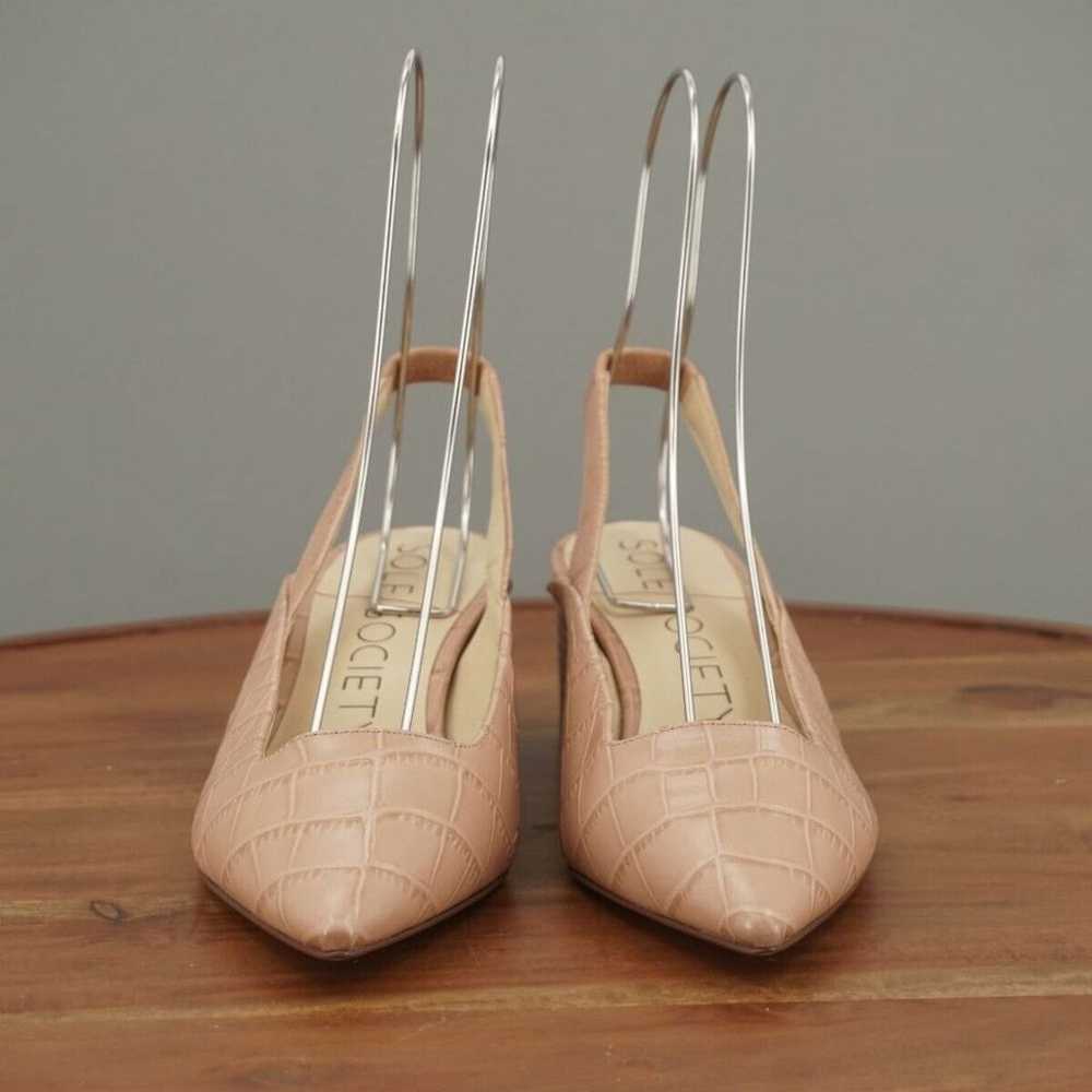 Sole Society Womens Pumps Slingback Embossed Pink… - image 3