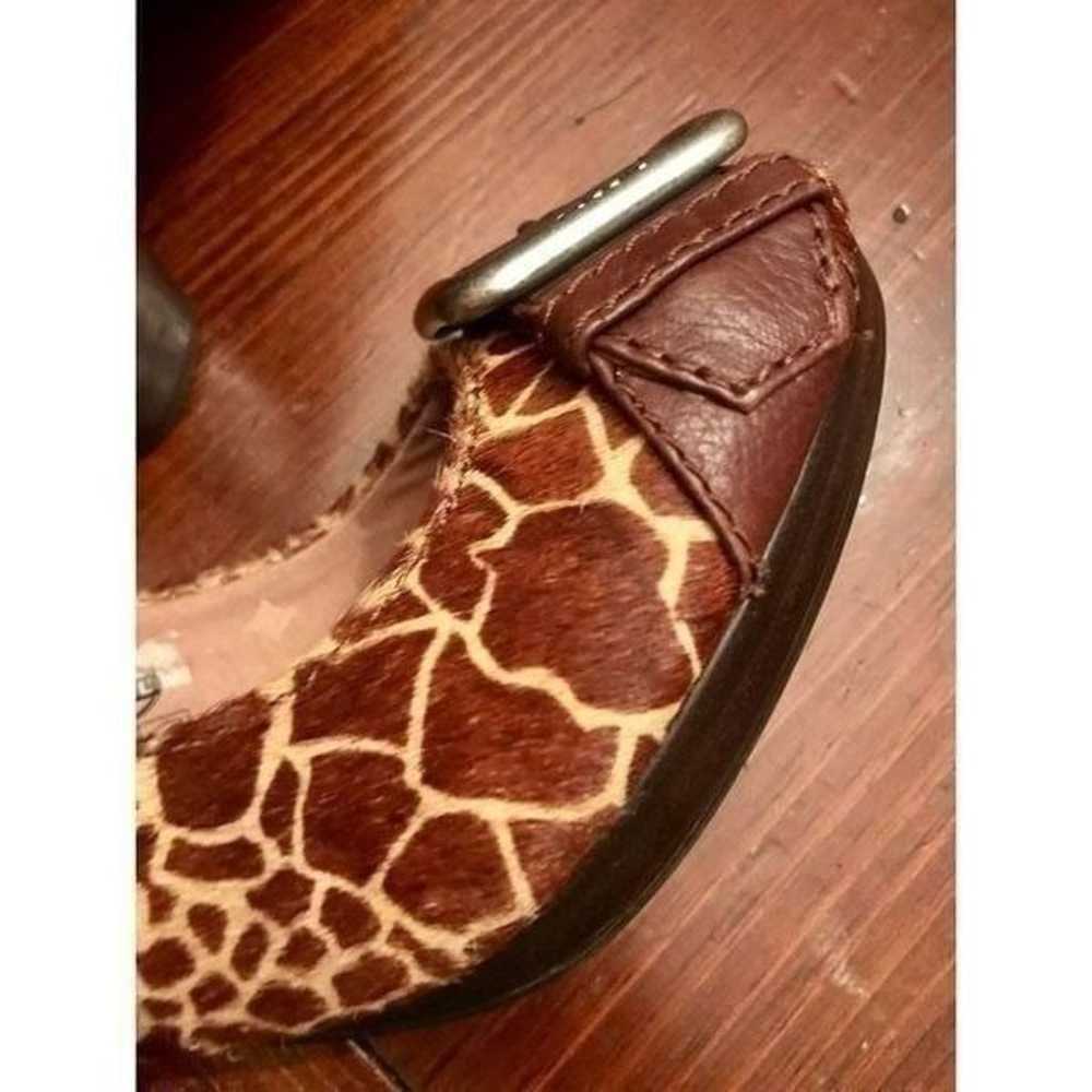 Fossil Pony Hair Giraffe Print Heels - image 2