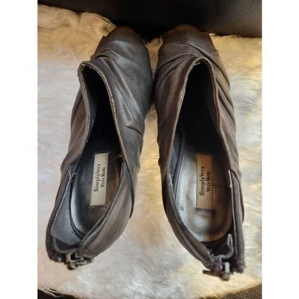 NWOT Simply Vera Wang 8.5 Grey Peep Toe 4" High H… - image 3