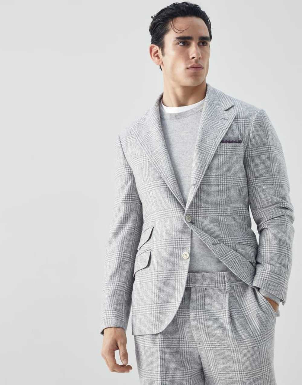 Brunello Cucinelli Woven Jacket in Grey - image 1