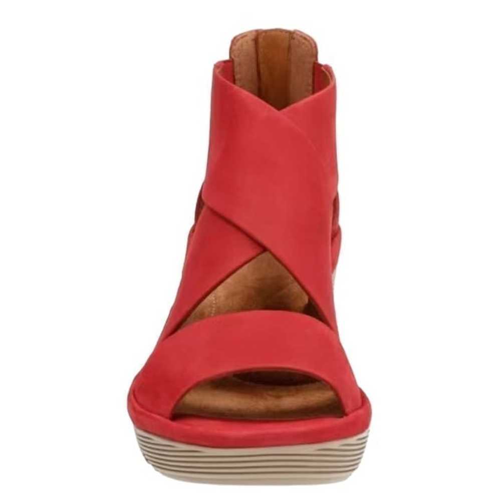 Clarks Clarene Red Glamor Wedge Sandal Size 10 - image 2