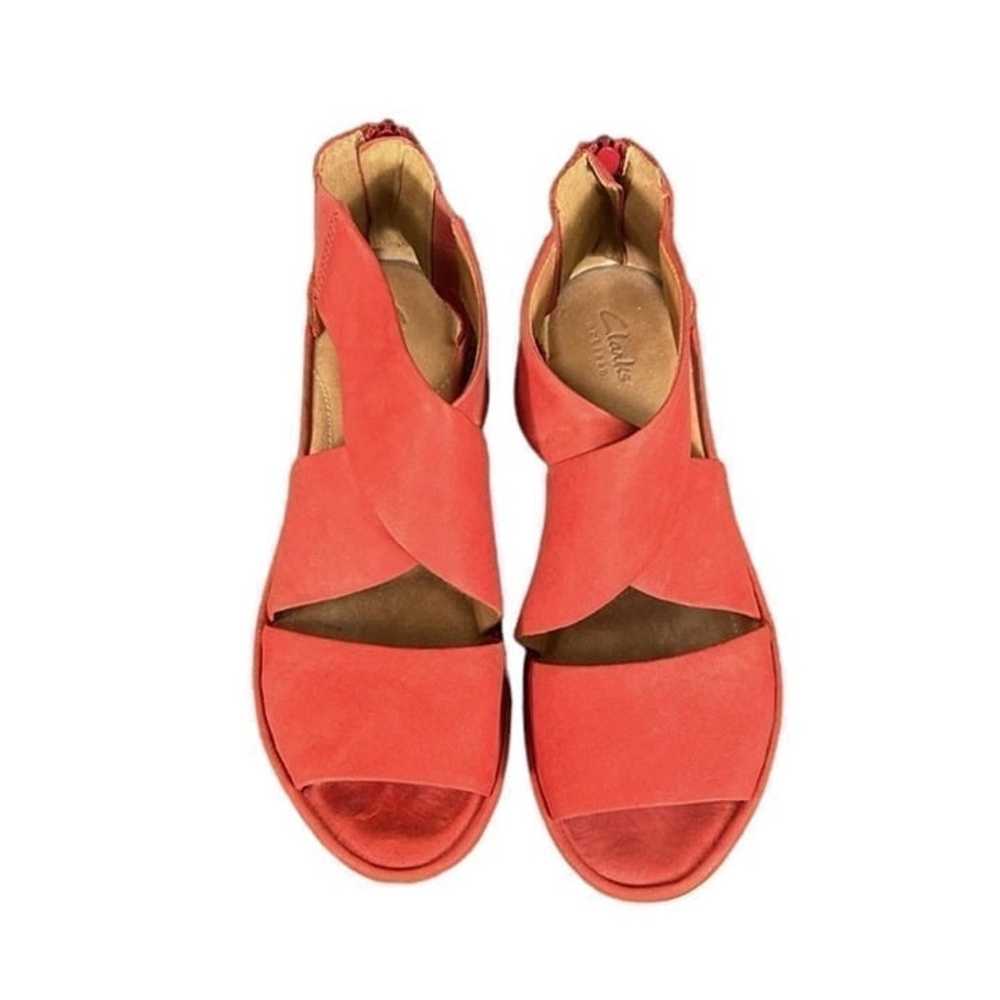 Clarks Clarene Red Glamor Wedge Sandal Size 10 - image 4