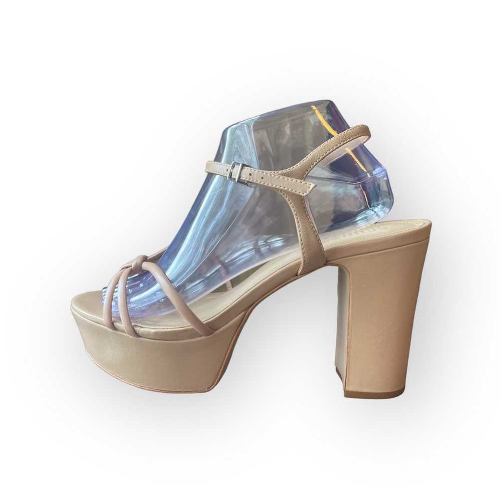 Schutz Kelsie Platform Leather Block Heels Sandal… - image 2