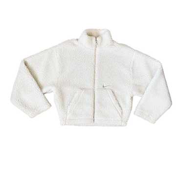 Nike white nike sportswear swoosh sherpa jacket - image 1