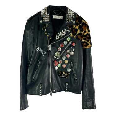 Coach Men's Leather Jacket (Black) - Gem
