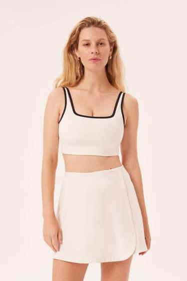 Girlfriend Collective Ivory Tipped Tommy Cropped B