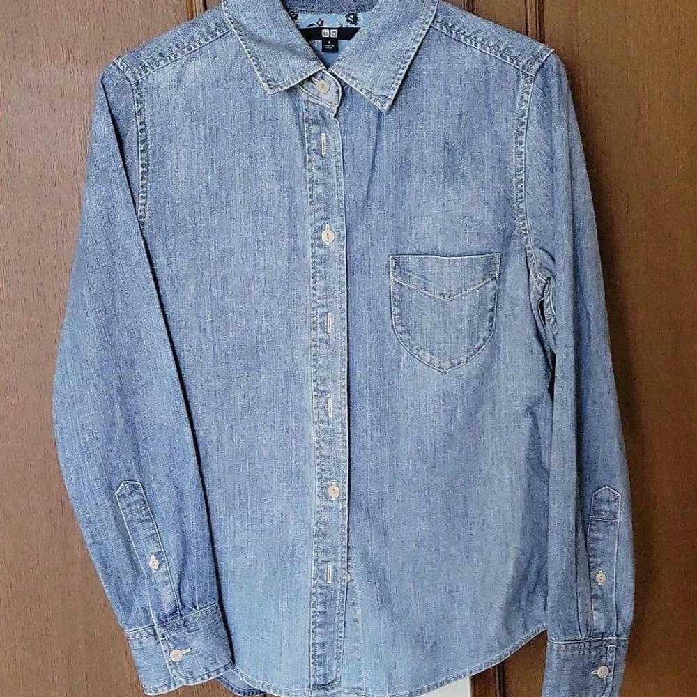 UNIQLO denim shirt vintage style - image 1