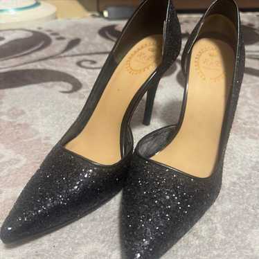 R&E Memory Foam Insole Glitter Pointed Toe Pumps