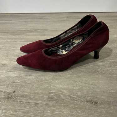 Vintage Aquatalia Burgundy Maroon Suede Classic Po