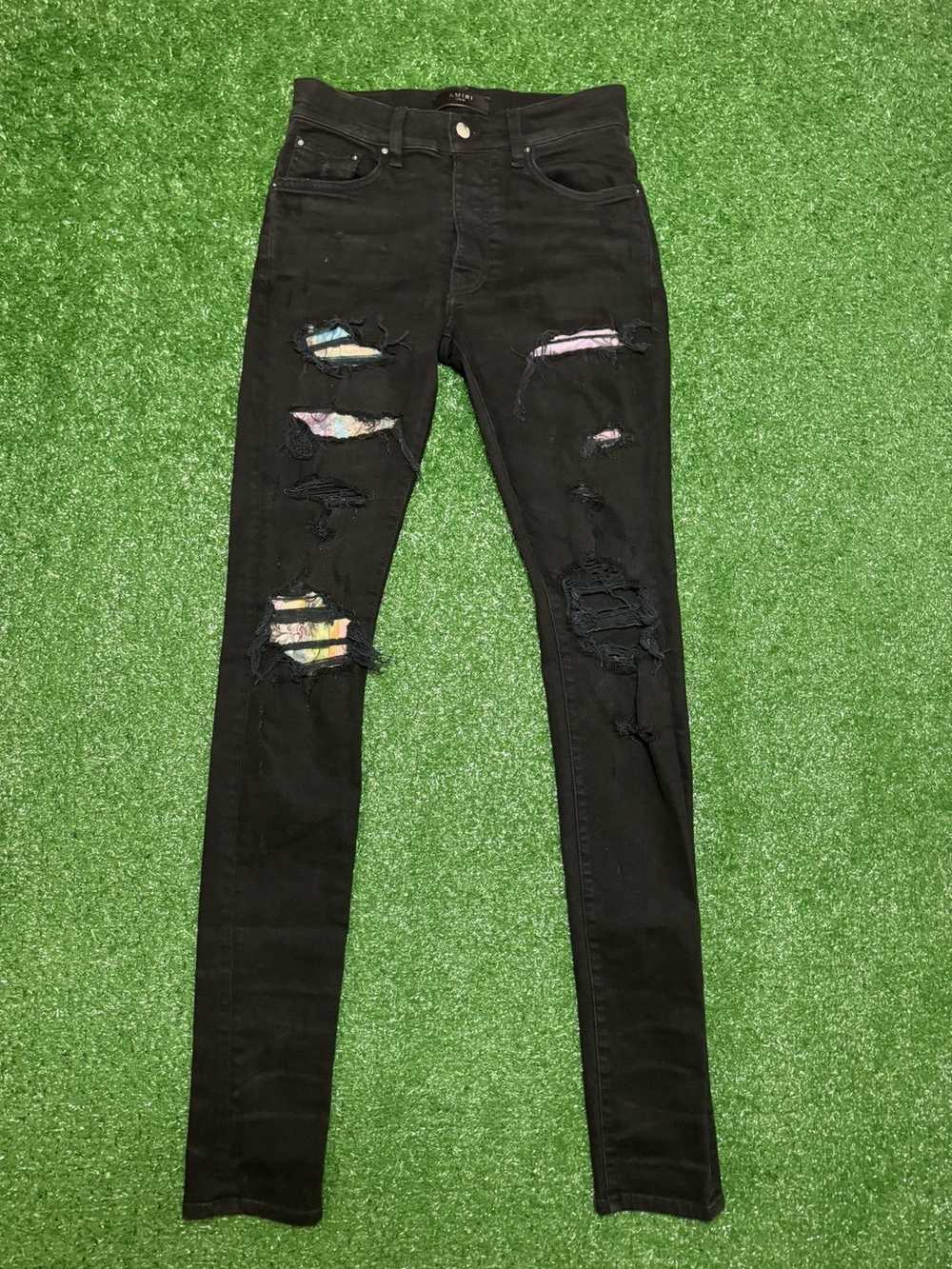 Amiri Amiri Hawaiian Patch Jean black Rare - image 1