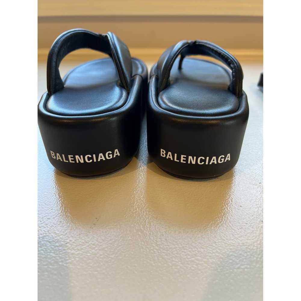 Balenciaga Leather flip flops - image 2