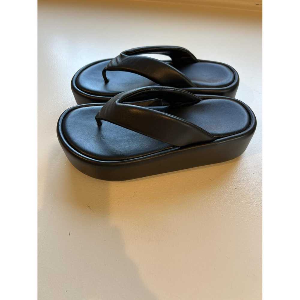 Balenciaga Leather flip flops - image 3